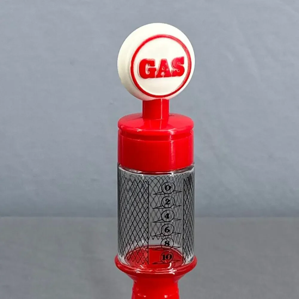 VTG Avon Remember When Gas Pump After Shave Bottle Red Clear 4oz Man Cave Retro